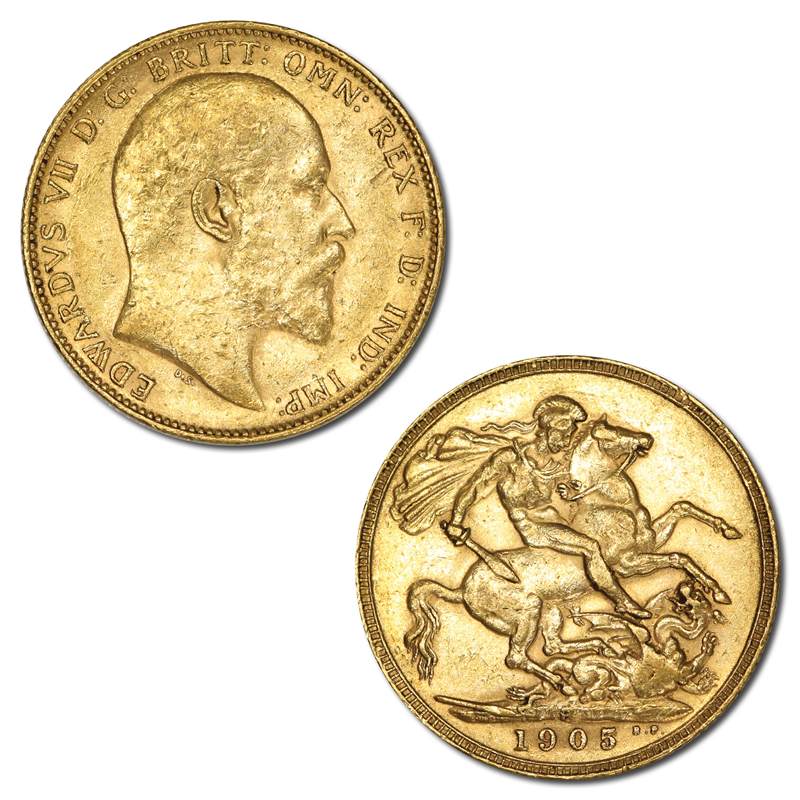1905 Perth King Edward VII Gold Sovereign VF