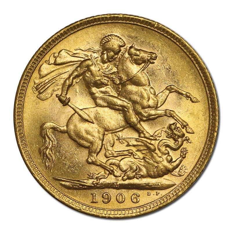 1906 Melbourne Edward VII Gold Sovereign Lustrous UNC
