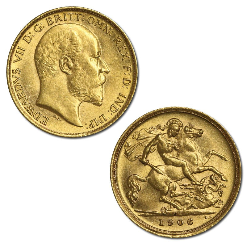 1906 Sydney Gold Half Sovereign Lustrous UNC