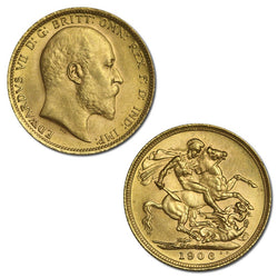 1906 Sydney King Edward VII Gold Sovereign Lustrous nUNC