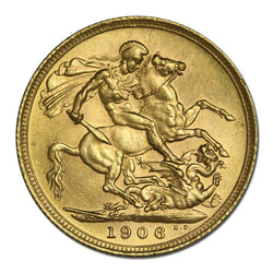 1906 Sydney King Edward VII Gold Sovereign Lustrous nUNC