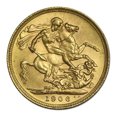 1906 Sydney King Edward VII Gold Sovereign Lustrous nUNC