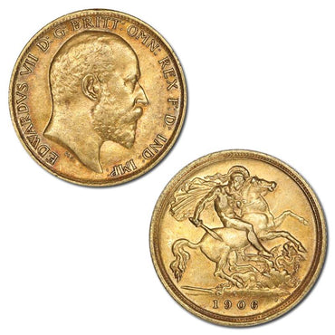 1906 Sydney Edward VII Gold Half Sovereign VF