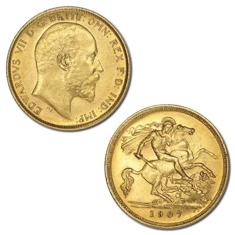 1907 Melbourne Gold Half Sovereign CHOICE UNC - Wynyard Coin