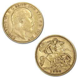1908 Melbourne King Edward VII Gold Half Sovereign