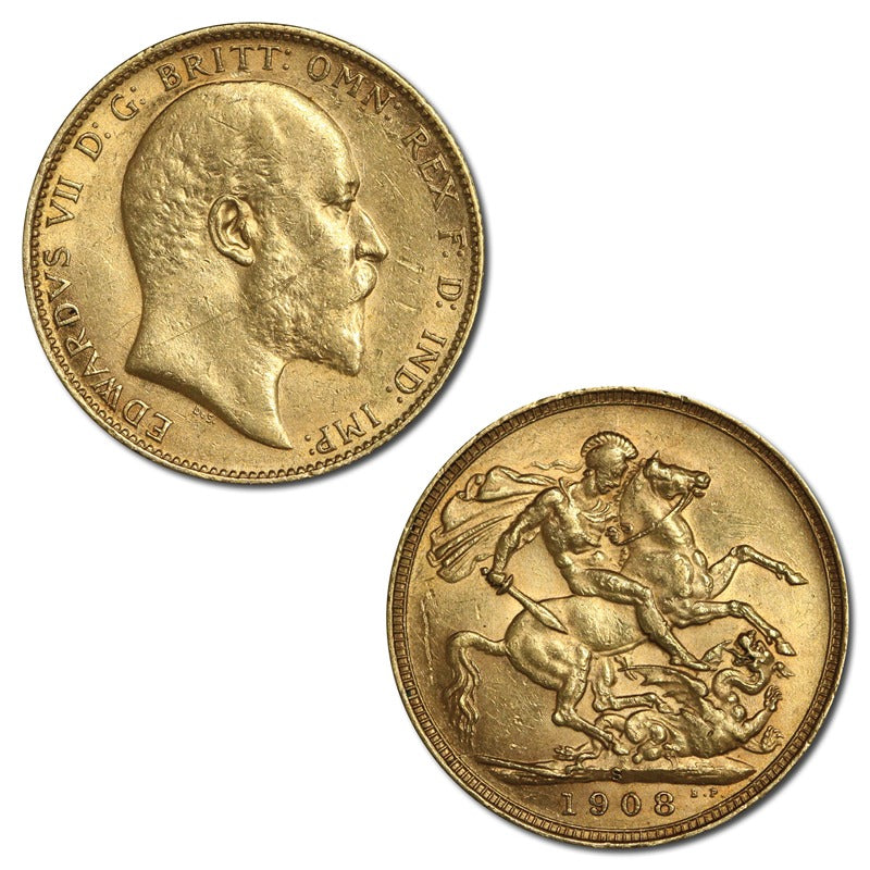 1908 Sydney King Edward VII Gold Sovereign VF