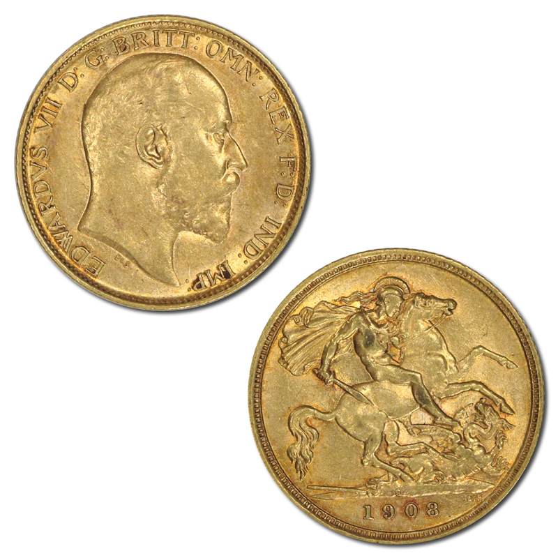 1908 Sydney King Edward VII Gold Half Sovereign