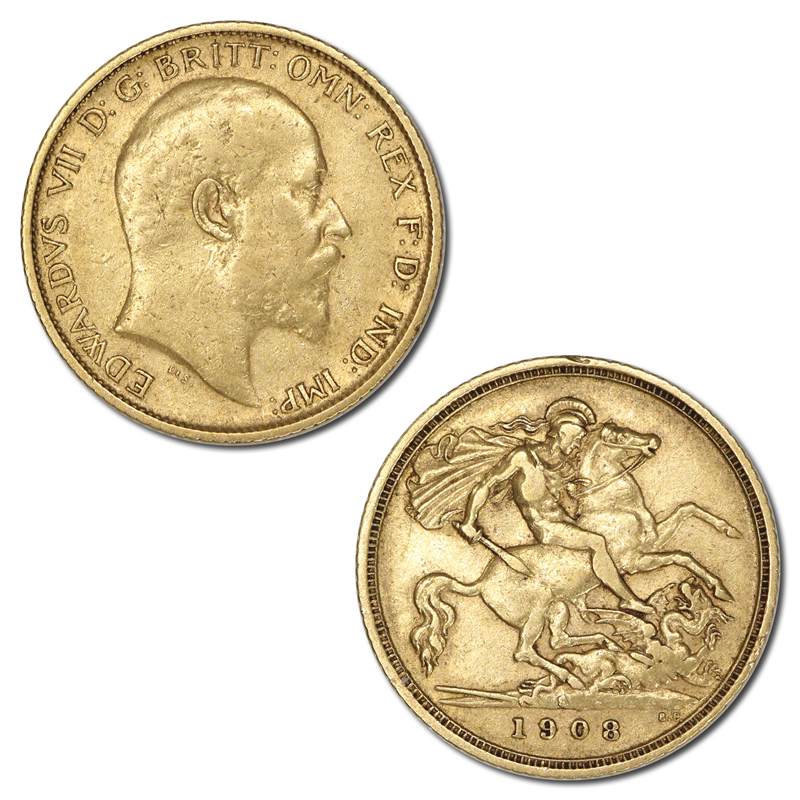1908 Sydney King Edward VII Gold Half Sovereign