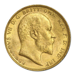 1909 Melbourne King Edward VII Gold Sovereign Lustrous UNC