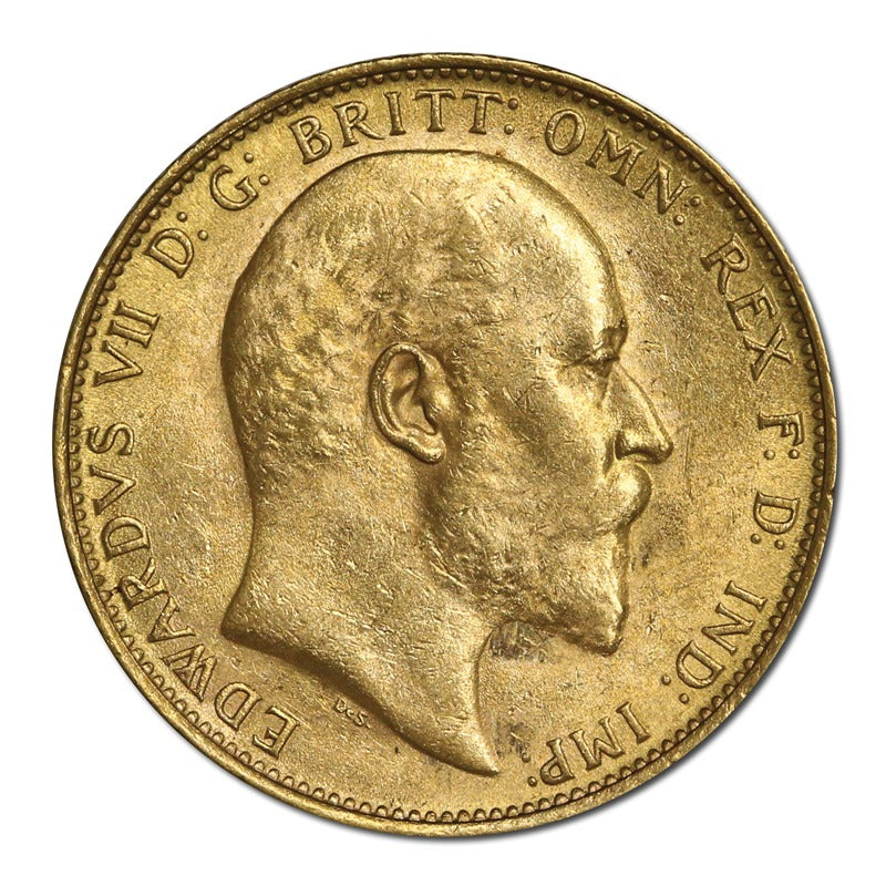 1909 Melbourne Edward VII Gold Sovereign Lustrous nUNC