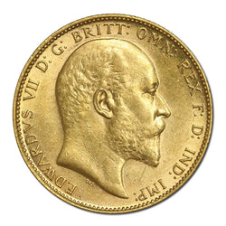 1909 Sydney King Edward VII Gold Sovereign Lustrous UNC