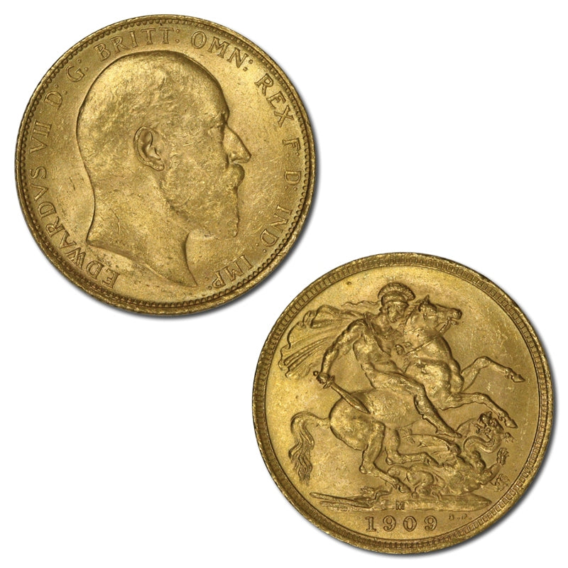 1909 Melbourne Gold Sovereign Lustrous UNC/nUNC