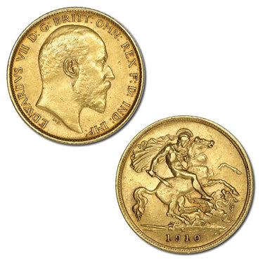 1910 Sydney Edward VII Gold Half Sovereign VF-EF
