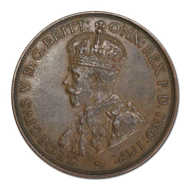 Australia (1911-36) c.1933-1936 Penny Error Full Obverse Brockage