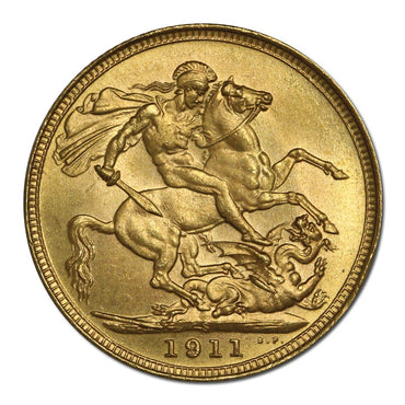 1911 Sydney King George V Gold Sovereign Lustrous UNC