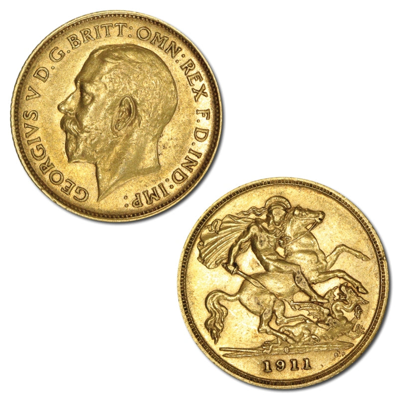1911 Sydney Gold Half Sovereign VF