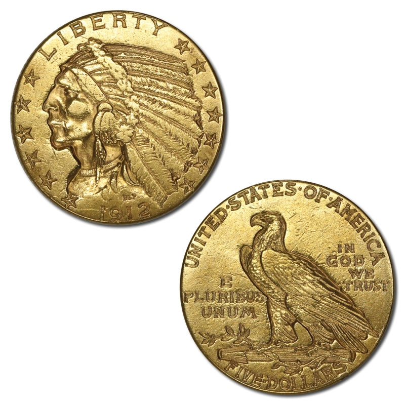 USA 1912 Philadelphia Gold Half Eagle EF