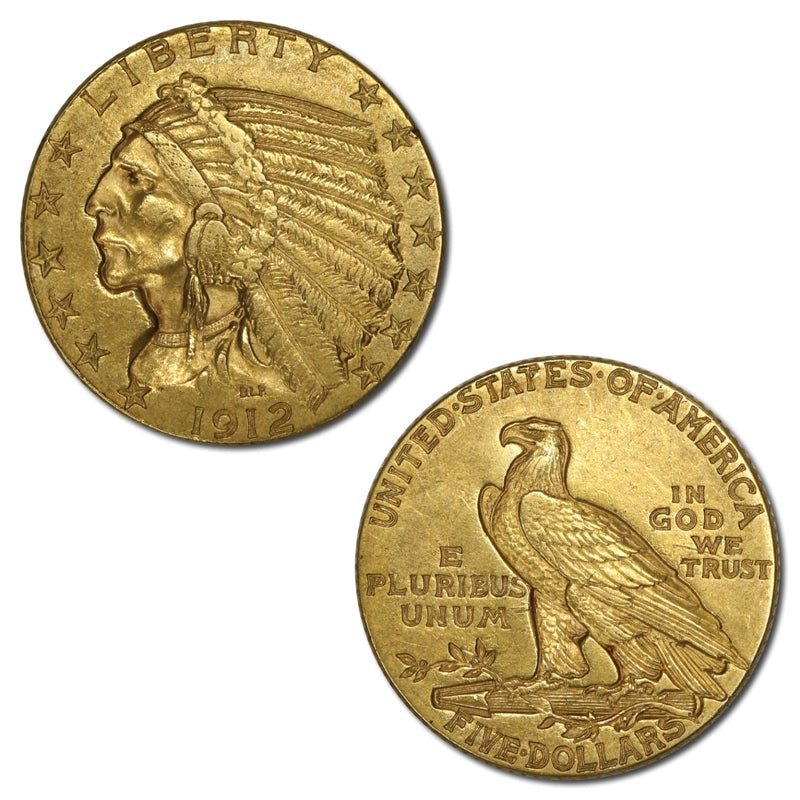 USA 1912 Philadelphia Gold Half Eagle VF+