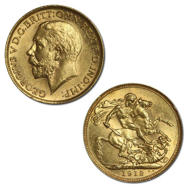 1912 Sydney George V Gold Sovereign EF