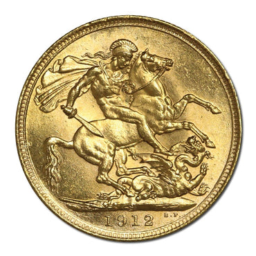 1912 Sydney King George V Gold Sovereign Lustrous UNC