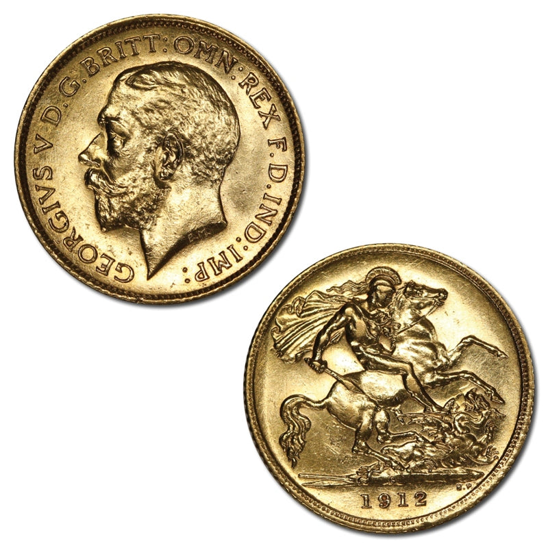 1912 Sydney George V Gold Half Sovereign EF