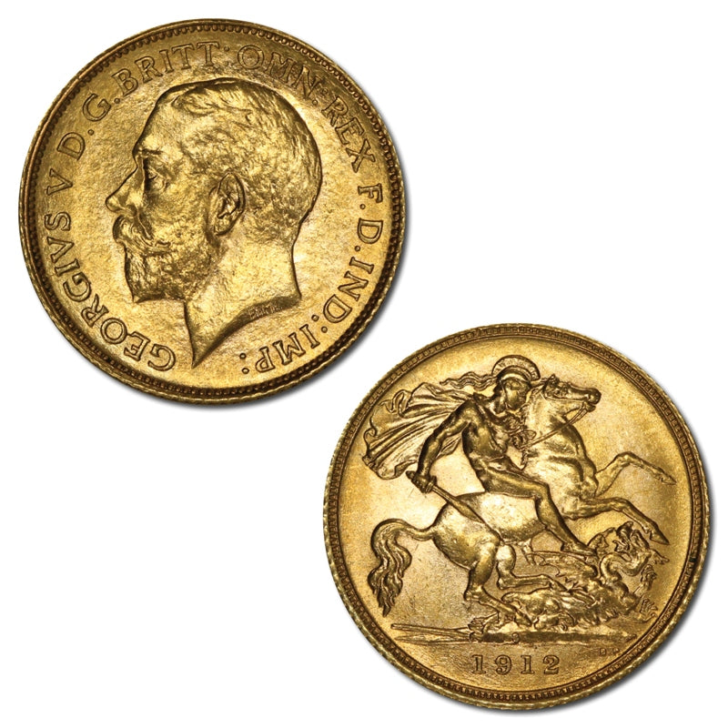 1912 Sydney Gold Half Sovereign Lustrous CHOICE UNC