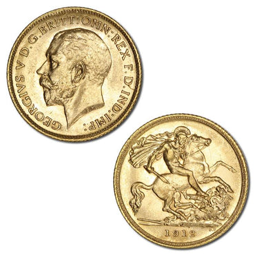 1912 Sydney King George V Gold Half Sovereign EF