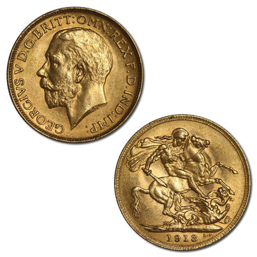 1913 Perth George V Gold Sovereign EF