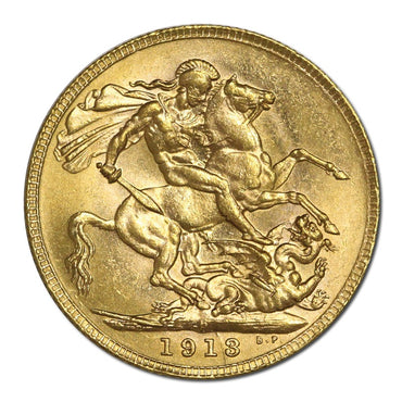 1913 Perth King George V Gold Sovereign Lustrous nUNC