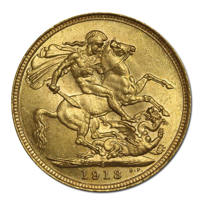 1913 Sydney King George V Gold Sovereign Lustrous UNC
