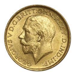 1913 Sydney King George V Gold Sovereign Lustrous UNC
