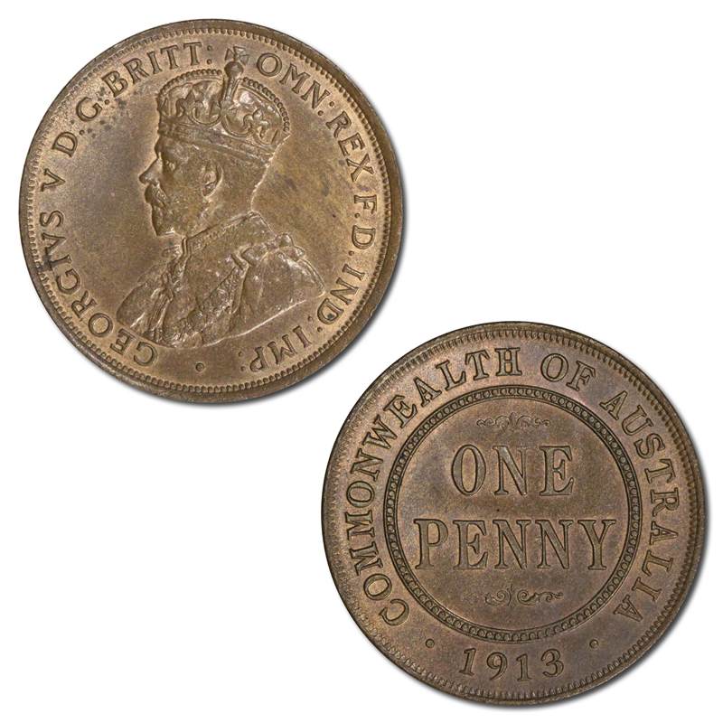 Australia 1913 Penny UNC/CHOICE UNC