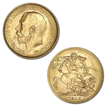 1913 Perth George V Gold Sovereign EF