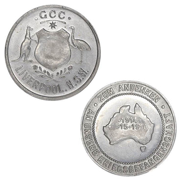 Australia 1914-16 German Concentration Camp Aluminium Token UNC