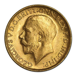 1914 Melbourne George V Gold Sovereign Lustrous UNC
