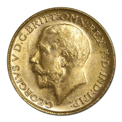 1914 Melbourne King George V Gold Sovereign Lustrous UNC