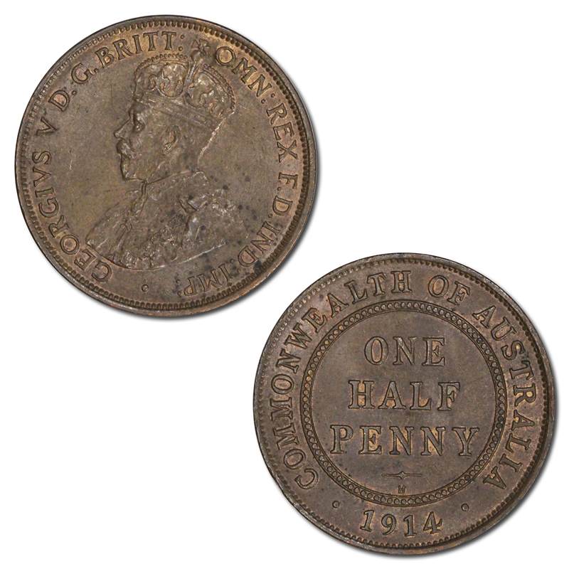 Australia 1914 H Heaton Halfpenny