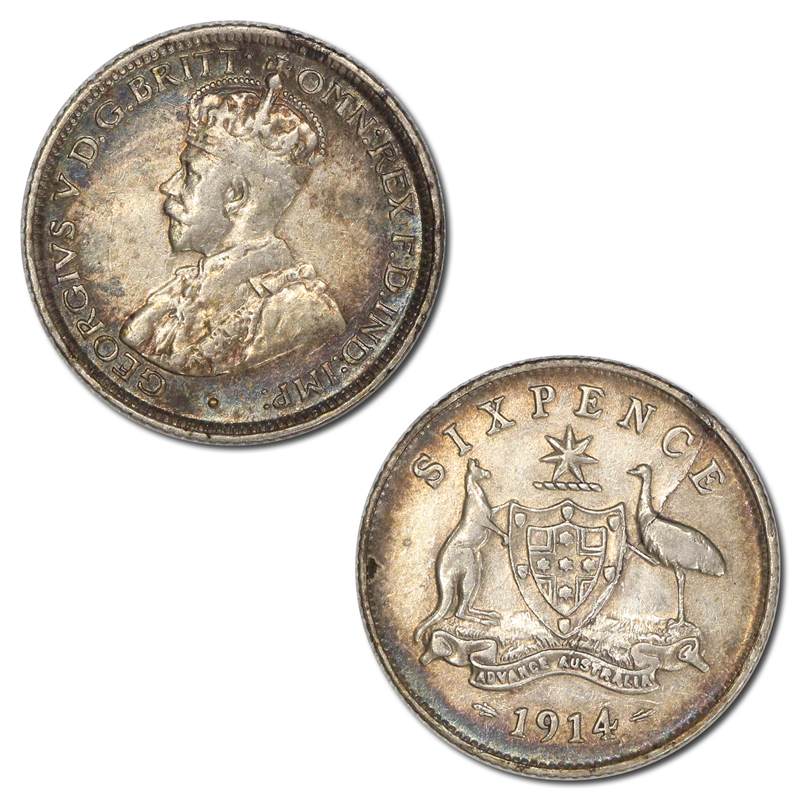 Australia 1914 Sixpence nVF