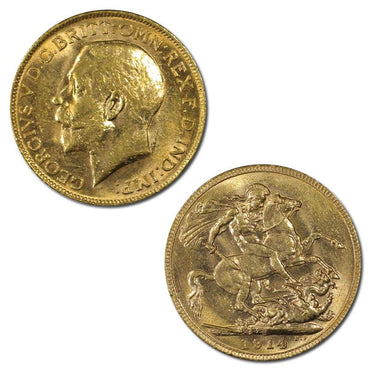 1914 Perth George V Gold Sovereign PCGS MS62
