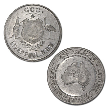 Australia 1914-16 German Concentration Camp Aluminium Token