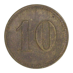 World War I SMS Emden Canteen 10 Pfennig VF+