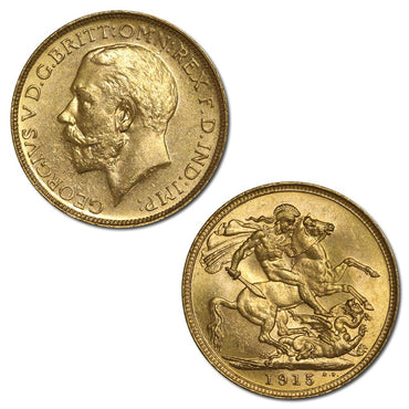 1915 Sydney King George V Gold Sovereign Lustrous UNC