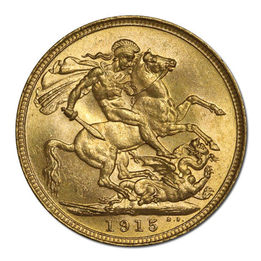1915 Sydney King George V Gold Sovereign Lustrous UNC