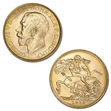 1915 Sydney George V Gold Sovereign Lustrous CHOICE UNC