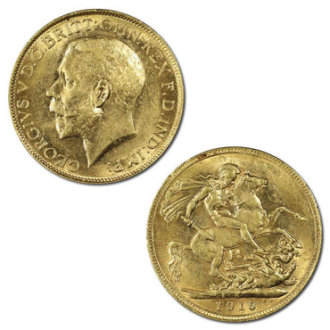 1915 Perth George V Gold Sovereign Lustrous UNC PCGS MS62