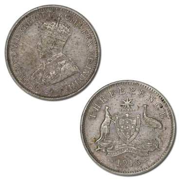 Australia 1915 Threepence VF+/VF