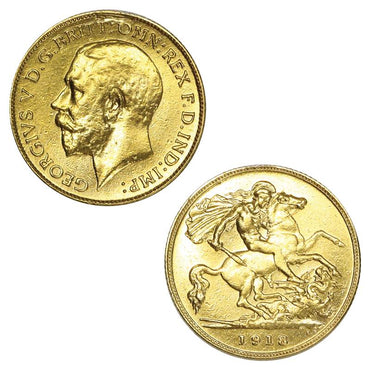 1918 Perth Gold Half Sovereign VF Ex: Mount