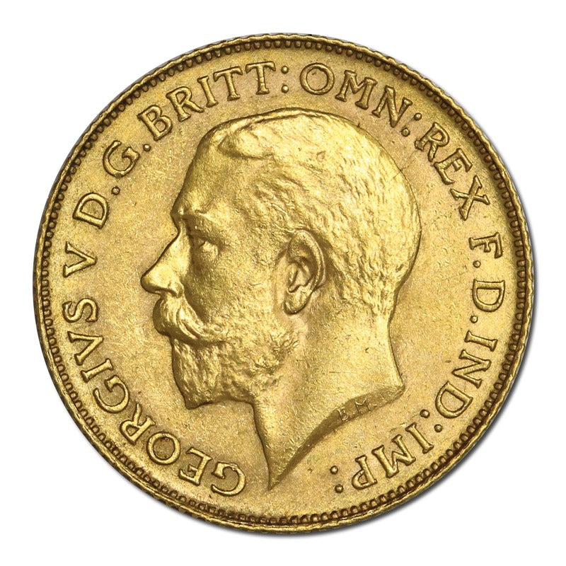 1918 Perth George V Gold Half Sovereign Lustrous nUNC