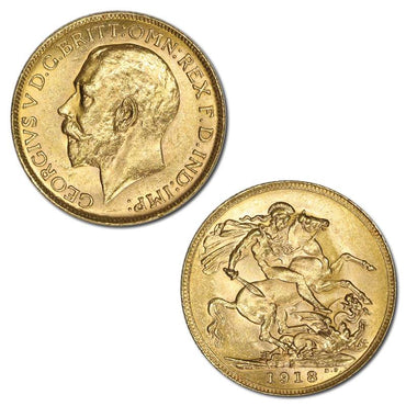 1918 Perth King George V Gold Sovereign Lustrous nUNC