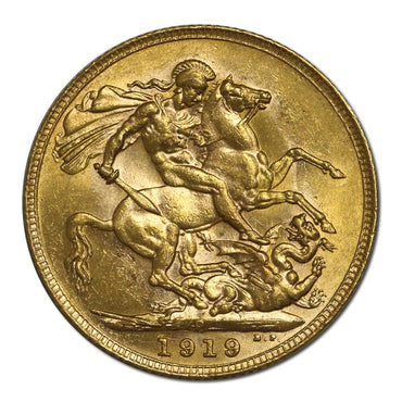 1919 Perth King George V Gold Sovereign EF
